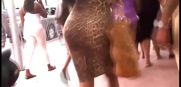 Awesome BOOTY WALKING in a sexy dress
